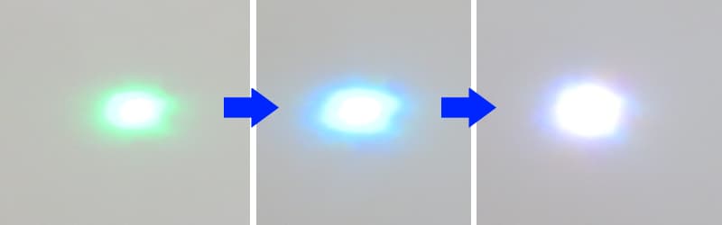 フルカラーLED点灯例：重ね合わせ